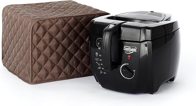 Covermates Keepsakes Air Fryer Cover – Quilted Deep Fryer Appliance Protector for Kitchen Counter Storage – Dust & Stain Resistant – Washable Slip-On Design, Bronze