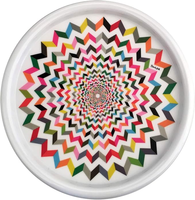French Bull Lazy Susan Round Rotating Melamine Kitchen Pantry Cabinet Tableware Organizer-Platter, Turntable, Serving, 9-inch, Ziggy