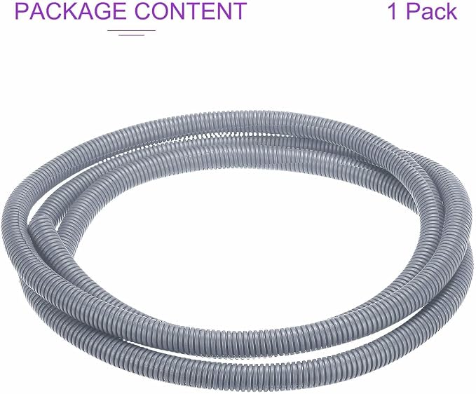 DMiotech 10ft Wire Loom Split Tubing 5/8 Inch(15.9mm) ID, Cord Protectors from Pet Flexible Conduit Cable Management for Office Home Garden, Gray