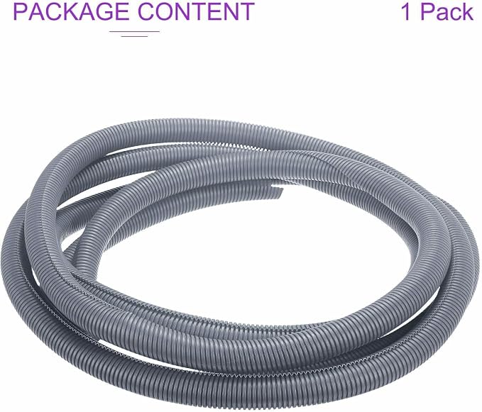 DMiotech 20ft Wire Loom Split Tubing 1 1/4 Inch(31.8mm) ID, Cord Protectors from Pet Flexible Conduit Cable Management for Office Home Garden, Gray