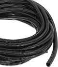 DMiotech 50ft Wire Loom Split Tubing 3/8 Inch(9.5 Mm) ID, Cord Protectors from Pet Flexible Conduit Cable Management for Office, Home, Garden, Black