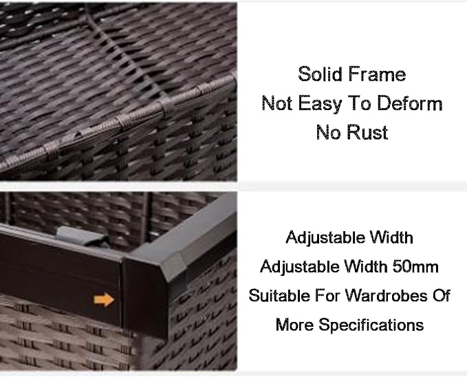 Pull Out Clothes Storage Baskets,Expandable Pull Out Cabinet Organizer,for Home Office Bedroom Laundry Room(Color2,(864-924) x450x168mm)