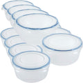 LocknLock Easy Essentials Food Storage lids/Airtight containers/Stackable, BPA Free, 6 Piece, Clear (Pack of 4)