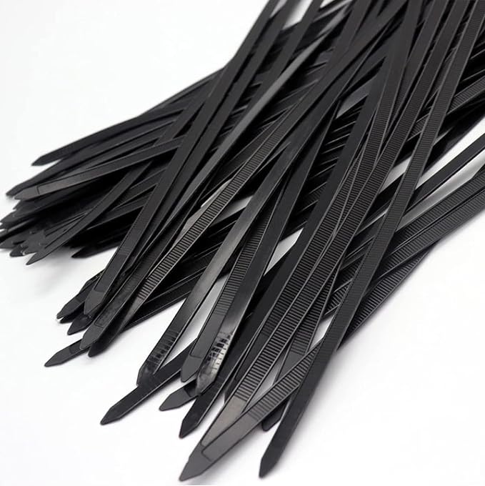 Zip Ties 14 Inch Black Cable Ties Wraps 100 Pcs with 60 Pounds tensile | Long plastic ties wraps 100 pcs/Pack