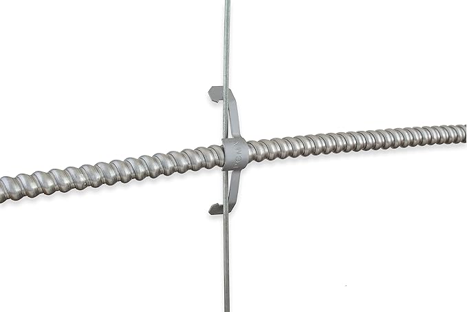 Conduit Cable Support Clip to Ceiling Wire, Threaded Rod & Flanges. Heavy Duty Spring Steel Clip / 100 Pack