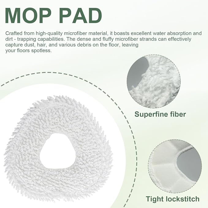 Mop Pad Plate for Narwal Freo X Ultra, Freo, Freo Pro, Freo Z10, Freo Z Ultra Robot Vacuum Cleaner, Freo Z10 Accessoires 2 Mop Pads, 2 Mop Pad Holders, 4 Pcs Replacement Parts