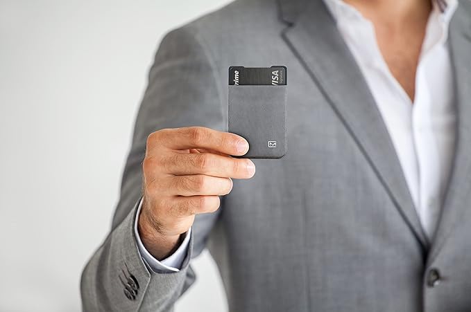 Modern Carry Ultra Thin Wallet for Men & Women, Single Pocket or 2 Slot Options, Slim Stretch Fabric Minimalist Front Pocket Card Holder