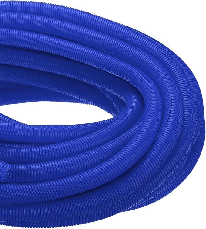 DMiotech 100ft Wire Loom Split Tubing 1 1/4 Inch(31.8mm) ID, Cord Protectors from Pet Flexible Conduit Cable Management for Office Home Garden, Blue