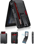 ZALVEX Wallet for Men, Mens Minimalist Wallet 9-13 Cards, Slim Compact Wallet with Money Clip & ID Window, RFID Blocking Smart Pop Up Card Wallet, Metal Aluminum Credit Card Holder Bifold Wallet | Money Clip & ID Window, Smart Pop Up Card Wallet, Metal...