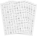 600 Pcs Light Switch Sticker Labels, 40 Designs Transparent Switch ID Stickers Black Switchboard Label Decals for Home, Kitchen, Bathroom, Office School