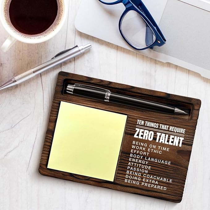 Motivational Sticky Note Holder Inspirational Gifts Self-Stick Note Pad Holders Positive Home Office Decor