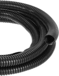 DMiotech 10ft Wire Loom Split Tubing 3/4 Inch(19 Mm) ID, Cord Protectors from Pet Flexible Conduit Cable Management for Office, Home, Garden, Black