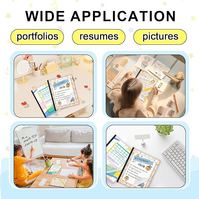 TOTiyea 100 Pack Letter Size Clear Report Covers with Sliding Bars, 9mm (70 Sheet Capacity) Sliding Bar File Folders, Black