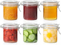 ComSaf Small Mason Glass Jars with Airtight Lids 8 oz 6 Pack Pantry | Jelly spice jar, Sourdough discard, Jam jelly honey, Spice rack cabinet organization, Seasoning herbs powders