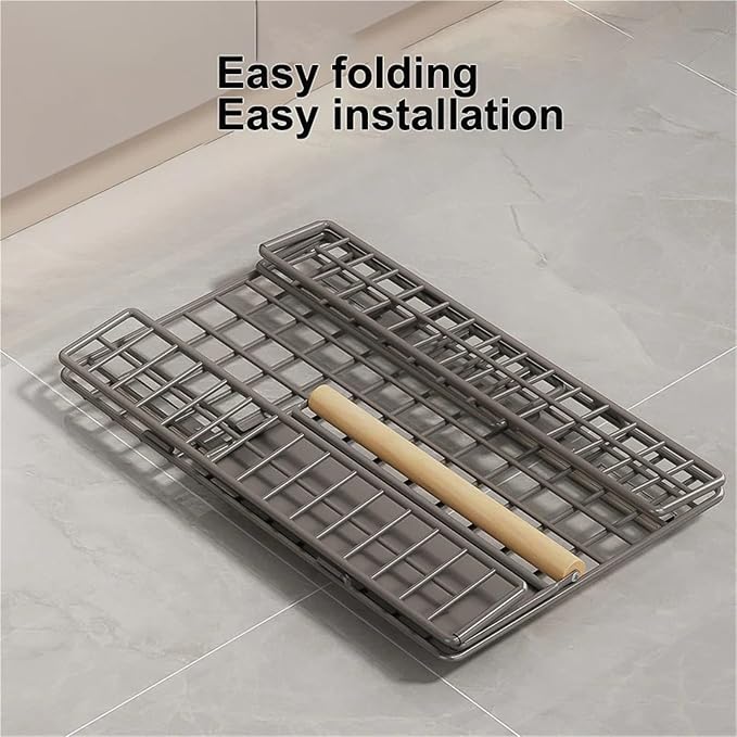 Retractable Kitchen Cabinet Pull-Out Basket - Foldable Adjustable Slide Drawer For Dish & Sink Storage Organization(Small)