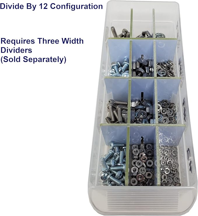 (24-Pack) Small Drawer Configurable Length Dividers compatible with Akro-Mils Plastic Storage Craft Cabinets, (Dividers Only)