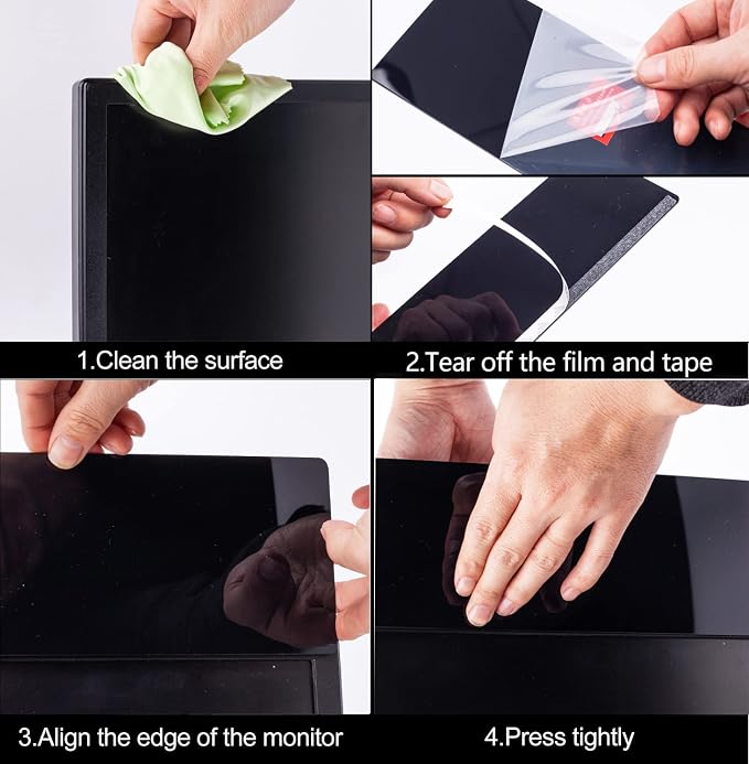 2 Pack Black Monitor Memo Board Top Mount,18" Monitor Sticky Note Holder,Sticky Boards,Message Board for Computer Monitors