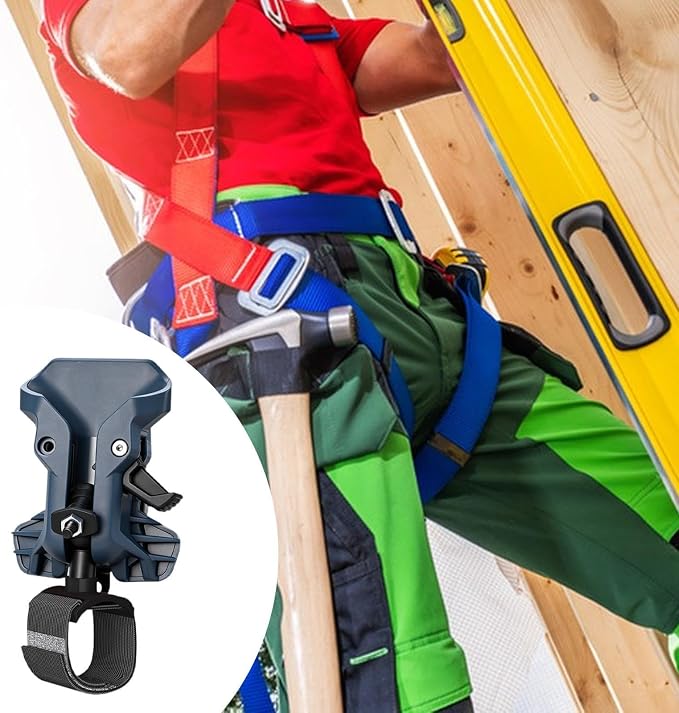 Generic Tool Holder Belt Clip Portable Convenient Tool Belt Accessories Waist Hanging Organizer for Pneumatic Power Drill Electrician, Gray