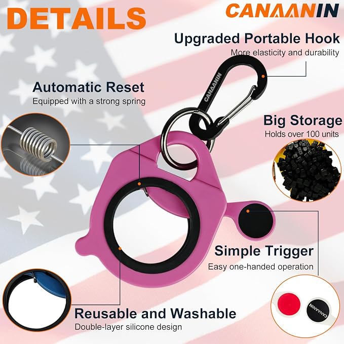 Zip Tie Holder Cable Tie Holder Heavy-Duty Colored Upgraded Carabiner Clip for Tool Belt Organized Strong Efficient for Electrician Tool Storage Reusable Portable(Pink, 2 Piece)