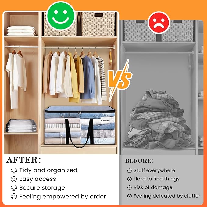 Extra Large Heavy Duty Moving Bags, Storage Bags with Strong Zippers & Handles, Packing Bags for Moving Essentials, Ideal Storage Tote for Home, Dorm & Storage Solutions, 125L 8 Packs Clear