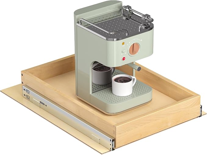 Pull Out Cabinet Organizer, 14" W x 21" D | Soft Close Pull Out Drawers for Cabinets with Heavy Duty Slides, Wood Slide Out Drawers for Kitchen Cabinets