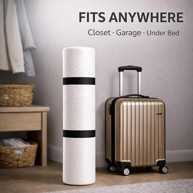 Memory Foam Mattress Vacuum Bag for Moving and Storage – Heavy Duty Compression Bag with Straps, Vacuum Bag for Memory Foam Mattress (Twin/Twin-XL, 2 Straps)