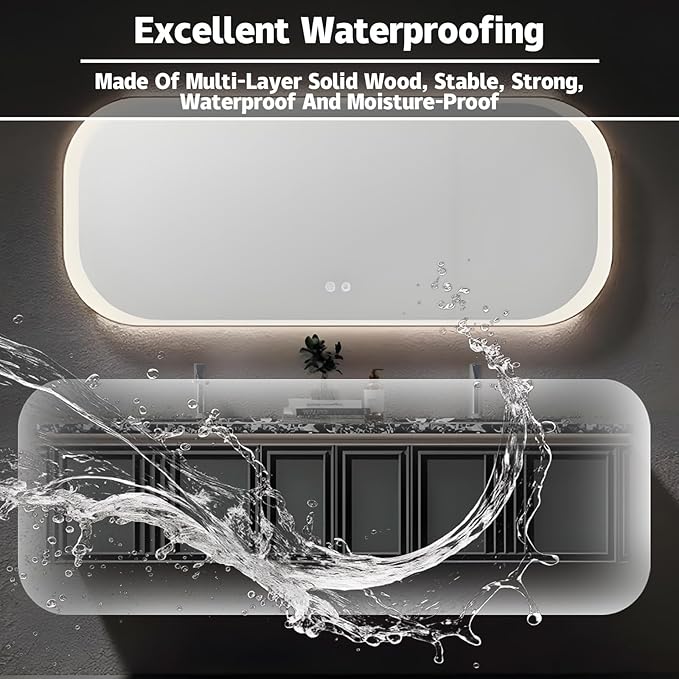 Black 80IN Dual Bathroom Vanity with Sink - Modern Floating Bathroom Vanity Set | Equipped with LED Smart Defogging Mirror | Luxurious Marble Countertop | Oak Material