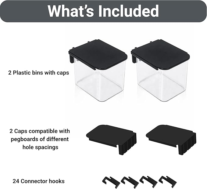 High-transparent drawer plastic boxes for pegboard, perfect for organizing keyboard switches, keycaps, screws
