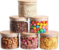 ComSaf Glass Storage Containers With Lids 0.5 Qt, 6 Pack Small Glass Jars | Small Glass Containers, Spice Jar 15oz, Candy, Family Snack Storage, Coffee Bar Organization, Size For Subpackage, BPA Free
