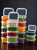 LivLab Mker 18 Sets Food Storage Containers with Lids - Reusable Meal Prep Containers Bpa-Free Freezer Lunch Boxes for Leftovers, Snack, Fruits, Salad (15 Large + 3 Small)