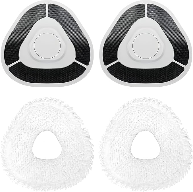 Mop Pad Plate for Narwal Freo X Ultra, Freo, Freo Pro, Freo Z10, Freo Z Ultra Robot Vacuum Cleaner, Freo Z10 Accessoires 2 Mop Pads, 2 Mop Pad Holders, 4 Pcs Replacement Parts