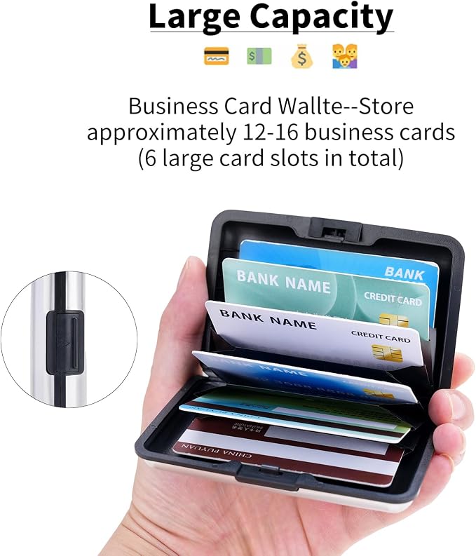 Women Credit Cards Holder,RFID Blocking Protection Aluminum Metal Wallet for Men Women Business Card Holder
