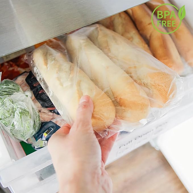 Plastic Produce Bag 12" X 20", Clear Food Storage Bags for Food, Fruit, Vegetable, Refrigerator Storage, Kitchen,350 Bags/Roll (4 Rolls)
