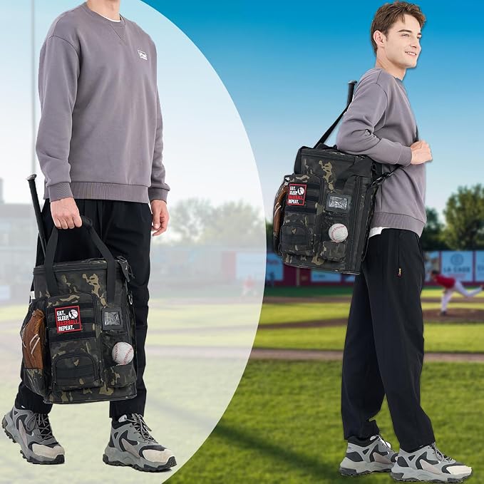 Baseball Bucket Bag 6 Gallon Multi Pockets Softball Coaching Equipment Bag | tactical Baseball Bucket Cover Organizer with padded Seat for Balls, Bat, Gloves, Scoreboards
