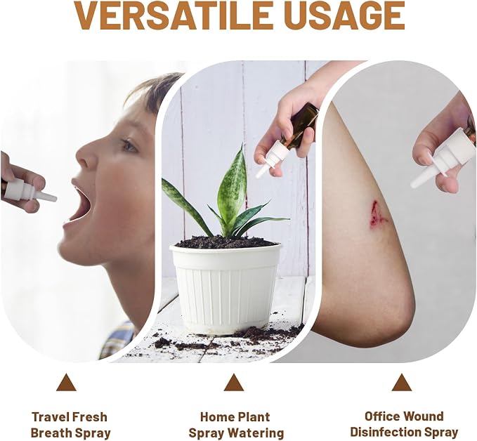 1 oz Empty Amber Glass Nasal Spray Bottles 10 Pack Leakproof & Durable | UV Protection Fine Mist Atomizers – for Saline, Essential Oils, Sinus Relief, Allergy Care, Travel, Includes Dropper & Labels