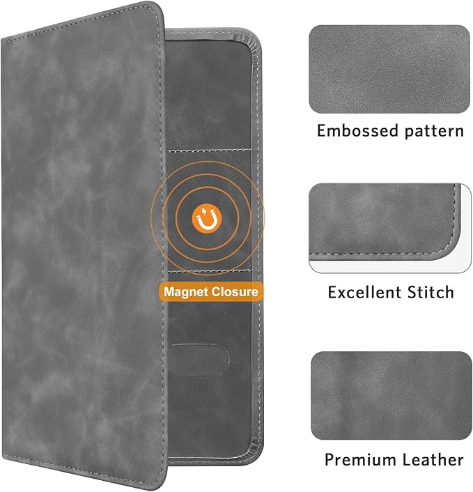 CoBak Car Registration and Insurance Holder | Vehicle Glove Box Organizer, Auto Truck Compartment Document Case with Magnetic Closure for Insurance & Driver License