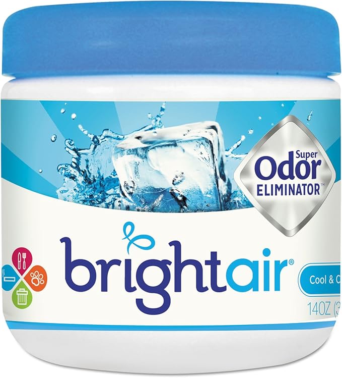 BRIGHT Air Super Odor Eliminator, Cool And Clean, Blue, 14 Oz Jar