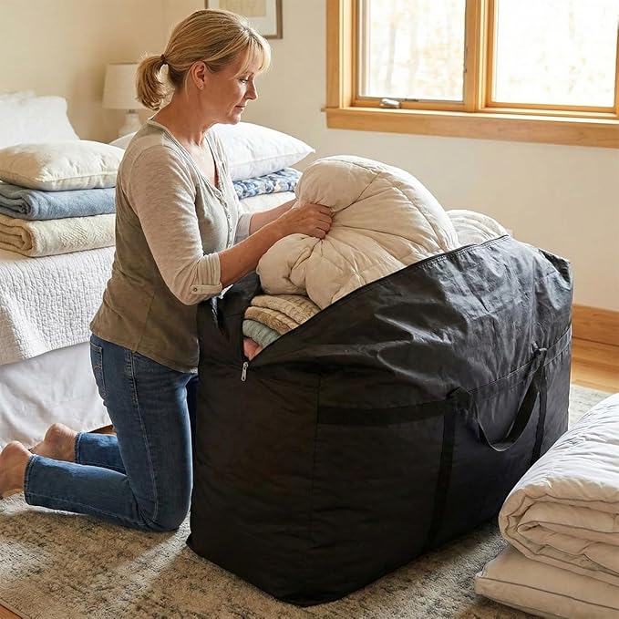 Extra-large Tarp Storage Bag (Black, 45Gal/170L)