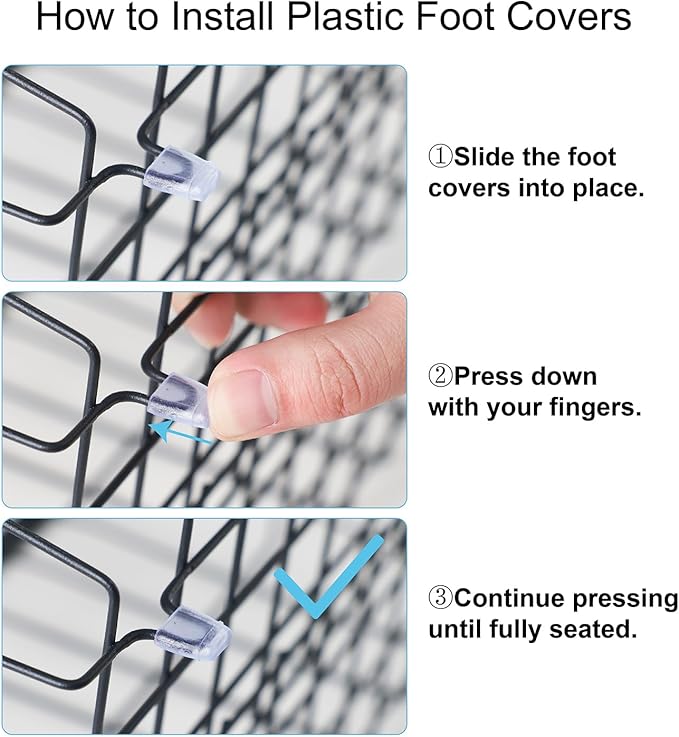 iSPECLE Freezer Organizer Bins - 3 Pack Adjustable Width for 5 to 7 Cu.Ft Chest Freezers, Stackable Freezer Wire Storage Baskets for Deep Freezer Organization, Assembly Required, Black
