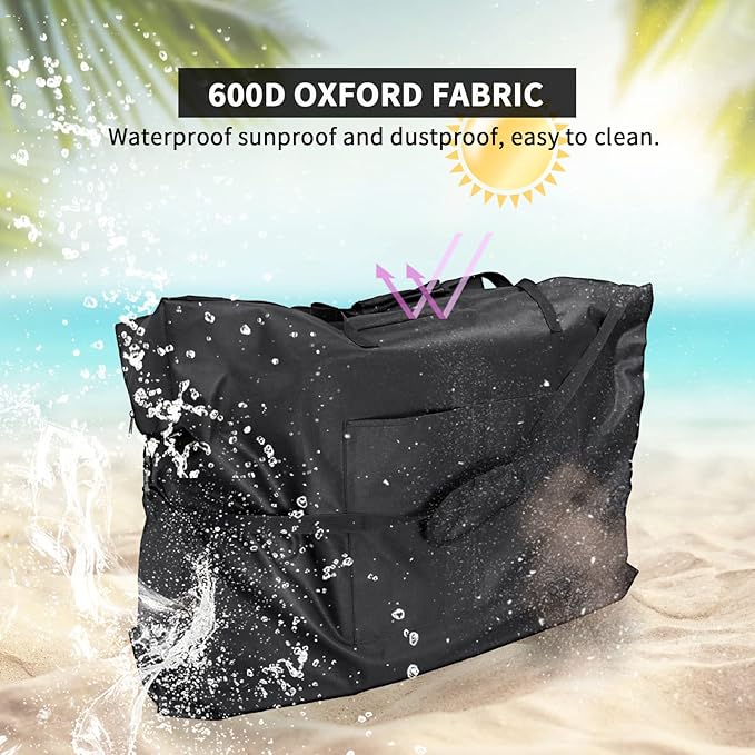 Rollator Travel Bag - Waterproof Wheelchair Bag for Folding Walker Compact Wheelchair Transport Chair Portable Large Duffel Bag Carry Case for Car and Airplane Traveling (37" Lx14 Wx29 H)