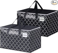 Extra Large Moving Bags, Heavy-Duty Storage Totes with Zipper Top and Sturdy Handles, Moving Supplies for Space Saving and Packing, Collapsible Storage Bags, Black & Gray, 125L, 2-Pack