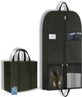 43" Garment Bag for Closet Storage, Travel Suit Cover for Hanging Clothes | Breathable garment cover with zipper and handles, protects suits, shirts, coats and jackets at home or on trips.