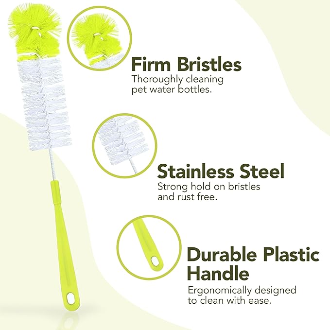 Vila 5-Pack Reusable Straw Pipe Cleaner Brush Set, Long Pipe Brush Cleaner Tool Kit, Nylon Cleaning Brush for Water Bottle, Teapot, Narrow Neck Glass Containers, Baby Bottle, Jug, Hookah, Hydro Flask