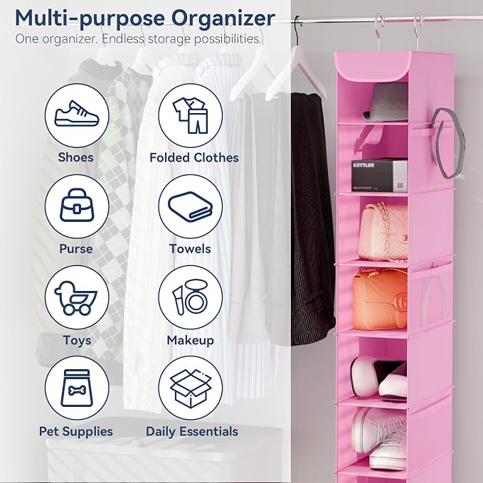 Whitmor Hanging Shoe Shelves, Pink