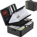 Fireproof Document Bag with Lock for Legal/Letter Files, Black | 5200℉ Fireproof Important Document Organizer with Waterproof Zipper, Large Portable Safe for Home Travel Office, Soft