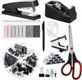 Office Supplies,Desk Accessories, Stapler and Tape Dispenser Set for Women with Stapler, Tape Dispenser, Staple Remover, Staples, Clips, Scissor and Tabs,Gift for Students, Coworkers