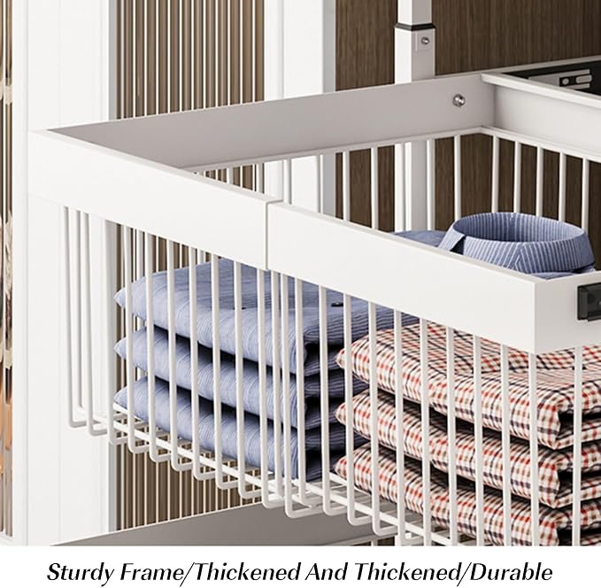 Expandable Cabinet Pull Out Basket,Carbon Steel Stackable Storage Bins,1-3 Tier Stackable Shelf Baskets Organizer,for Office Bathroom Bedroom(2 tier)