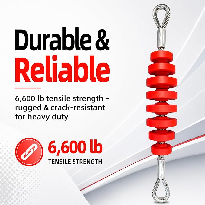 30464K Flexible Cable Conduit Mandrel, 4 Inch Bidirectional Cable Mandrel Grip Tools 6600LB Duct Preparation Cable Pulling, for Electricians Telecommunications Contractors