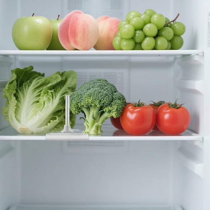 Ipetboom 6pcs Refrigerator Divider for Glass Shelves Organization, Adjustable Freezer Cupboard Cabinet Drawer Fridge Shelf, Multifunctional Partition Board, Easy to Clean Separator Grid