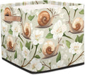 TropicalLife Floral Snail Storage Cube, 13 Inch Fabric Cube Storage Organizer Bin for Shelves Clothes, Decorative Foldable Storage Boxes